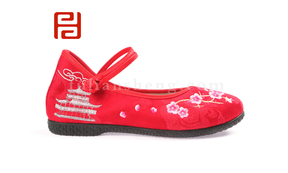 福連升老北京布鞋春時尚休閑繡花民族風女單鞋圖片