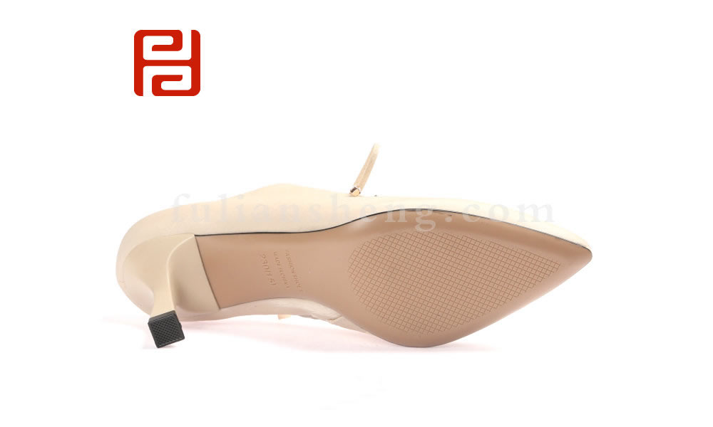 福連升春款單鞋黑色高跟鞋百搭休閑鞋工作通勤細跟女鞋子圖片