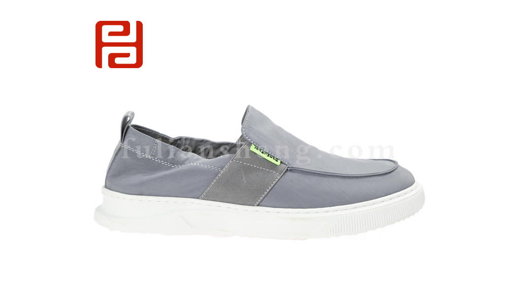 福連升男鞋夏季休閑透氣帆布鞋便一腳蹬懶人鞋舒適板鞋圖片