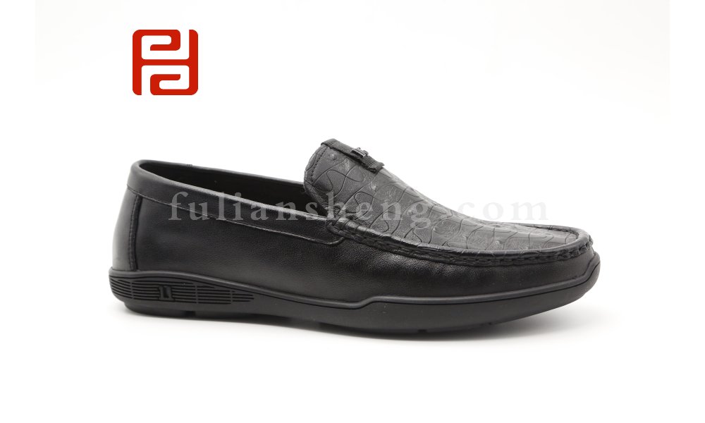 福連升男鞋正裝商務休閑棉麻舒適男單鞋圖片