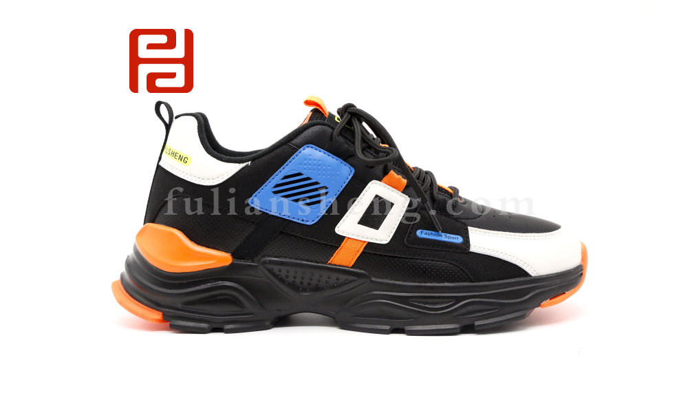 福連升2020冬季新款男輕彈防滑撞色老爹鞋休閑運動鞋圖片