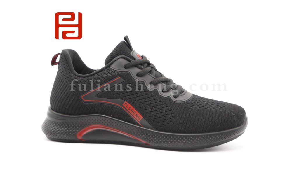 福連升休閑鞋女鞋冬季新款飛織舒適保暖健步鞋圖片