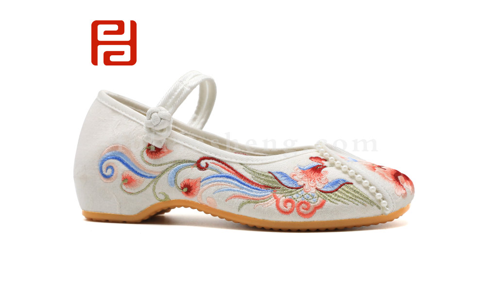 漢唐風韻春季女鞋繡花布面料牛筋鞋底棉麻里布