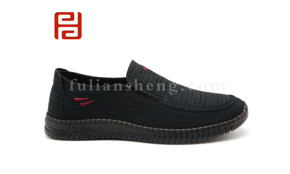 福連升北京布鞋輕便透氣牛筋底一腳蹬開(kāi)車散步休閑男鞋圖片