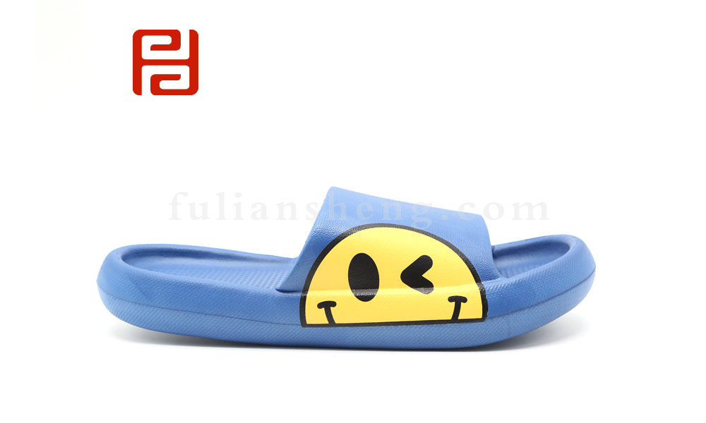 福連升夏季舒適軟底拖鞋男款沙灘涼拖個性情侶笑臉