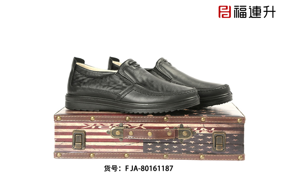 福連升2020春商務休閑輕便軟底老北京布鞋男士單鞋(圖1)