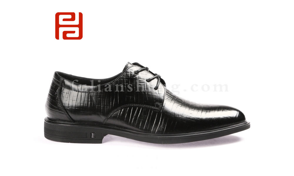 福連升男鞋春季皮鞋男真皮商務(wù)休閑正裝工作鞋(圖1)