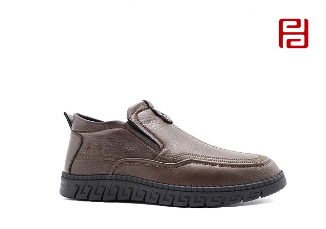 福連升冬季新款休閑生活男鞋舒適休閑手縫鞋