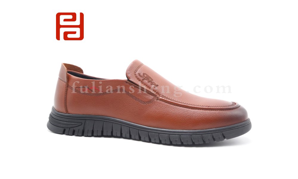 福連升春季商務男鞋休閑軟底工作鞋百搭套腳鞋子